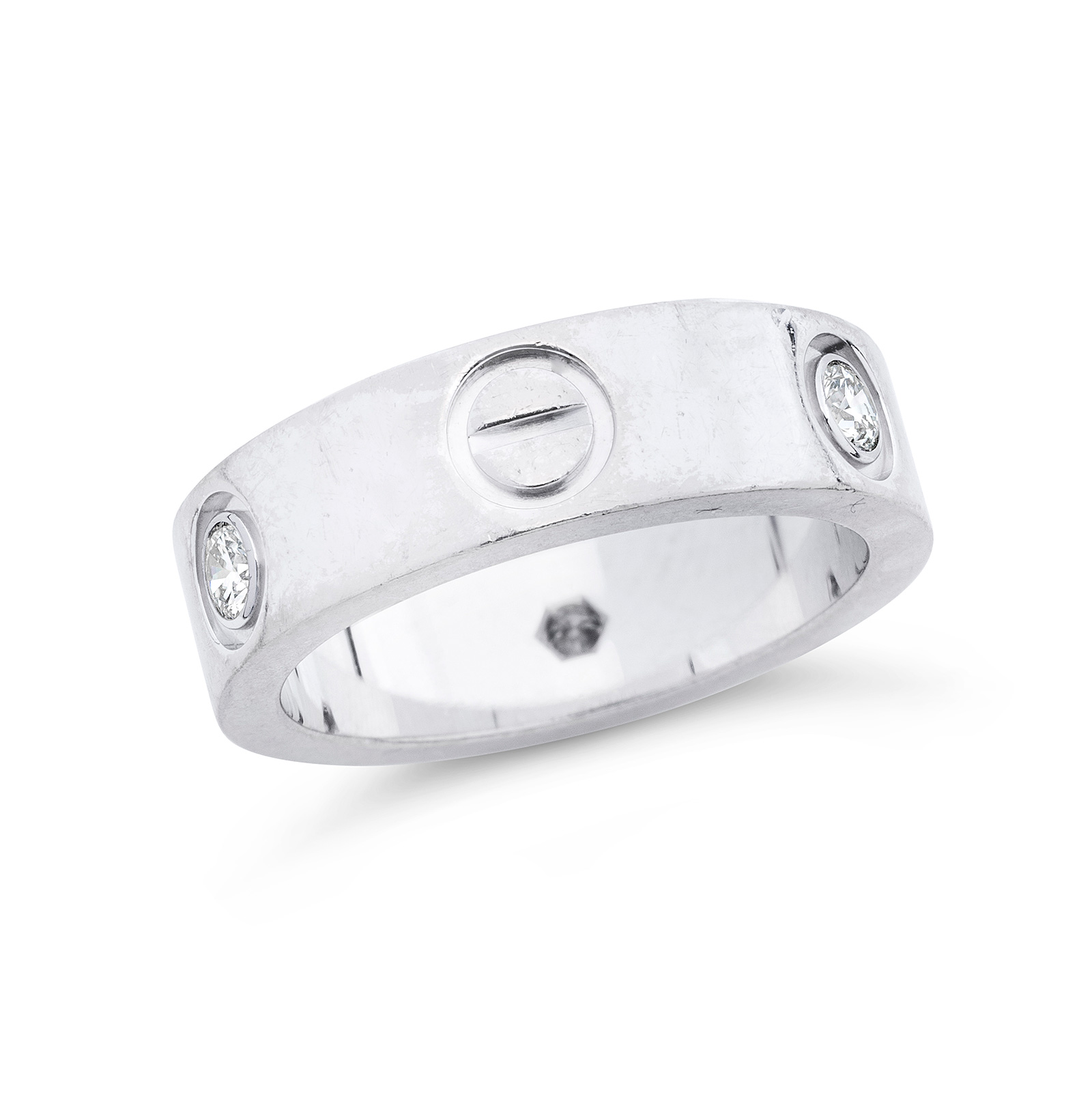 Diamond and White Gold 'Love' Ring, Cartier