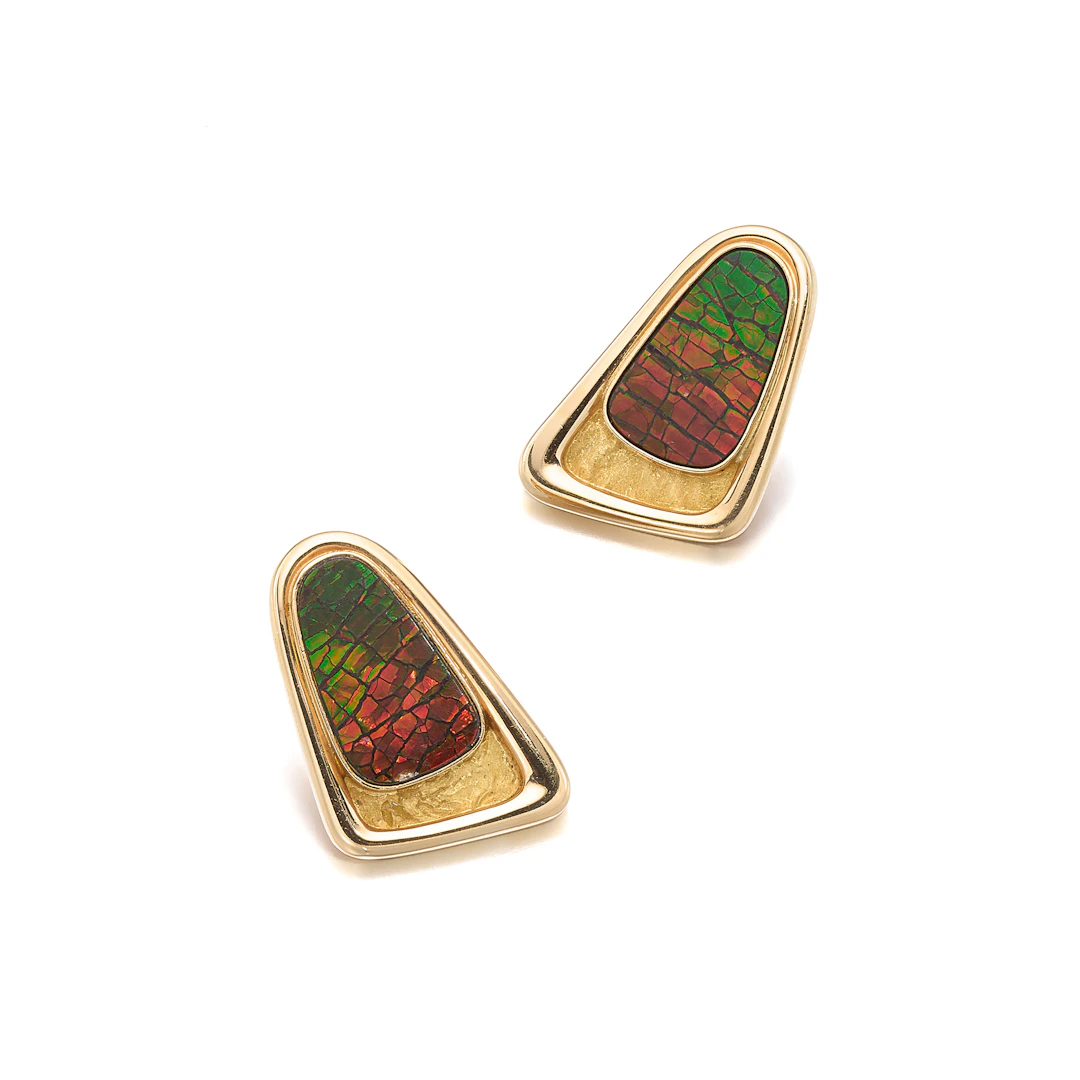 A Pair of Ammolite earrings
