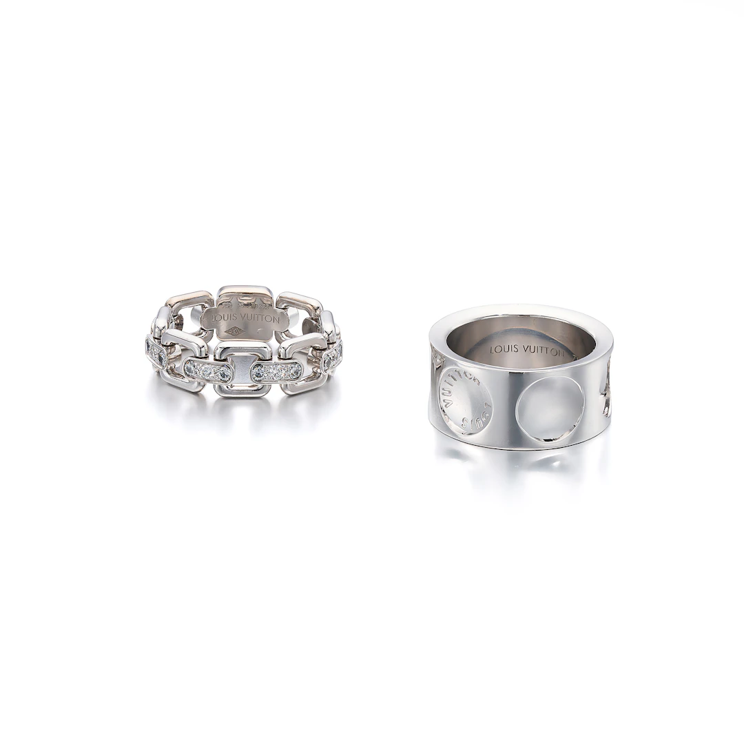 Two Diamond and White Gold Rings, Louis Vuitton