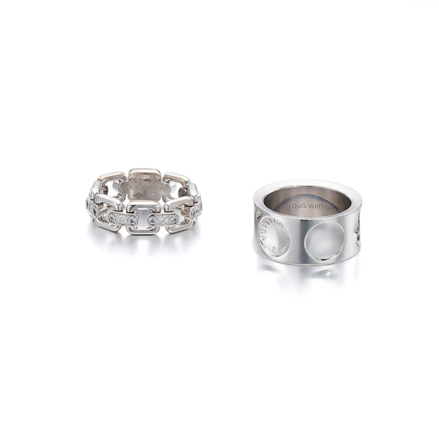 Two Diamond and White Gold Rings, Louis Vuitton