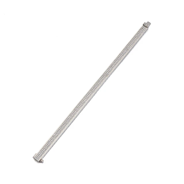 A Diamond and White Gold Bracelet