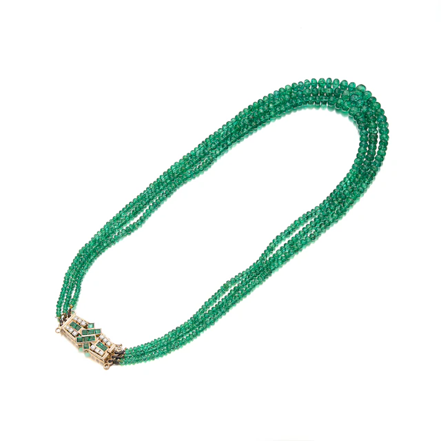 An Emerald and Diamond Necklace, Beni Sung
