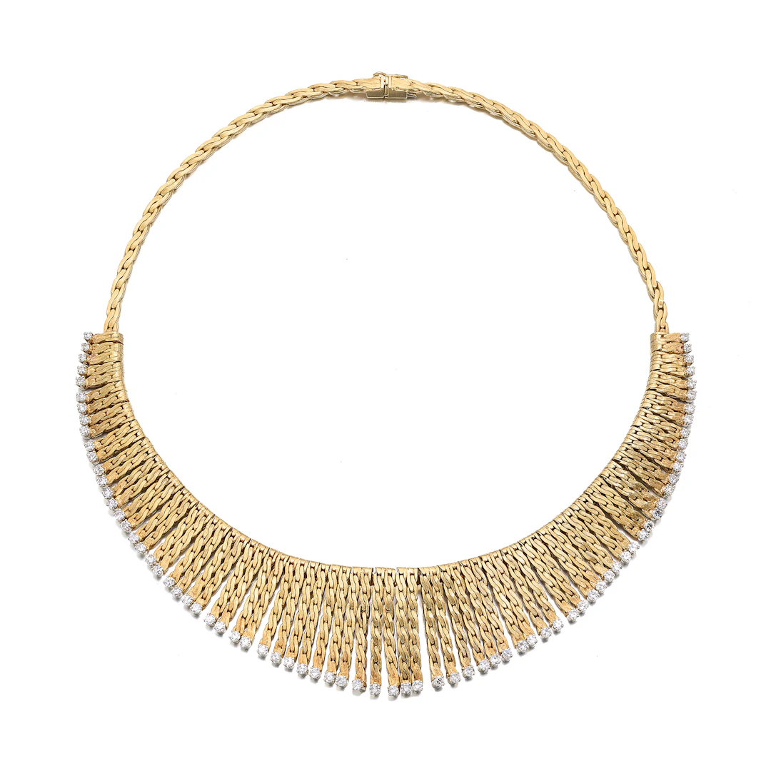 A Diamond and Gold Necklace