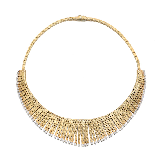 A Diamond and Gold Necklace