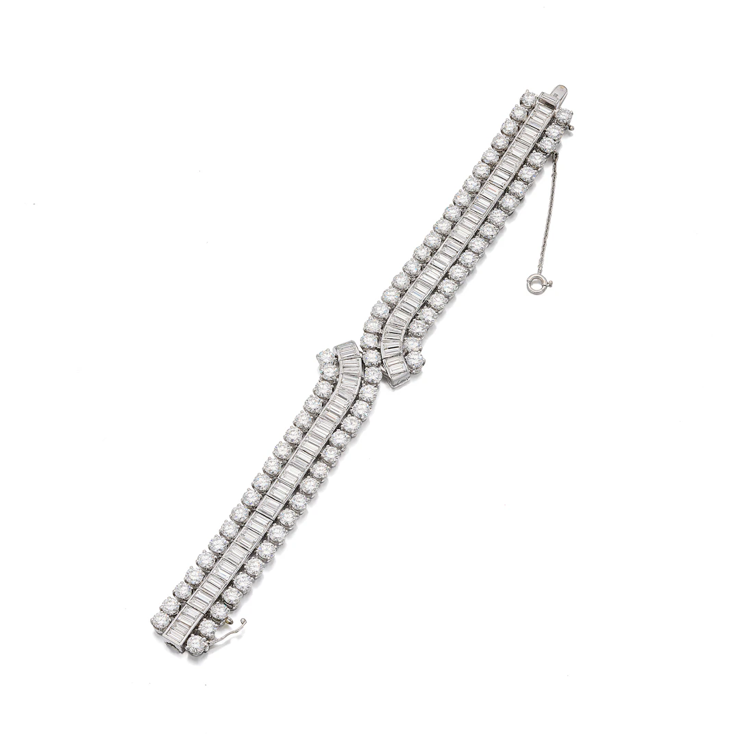 A Diamond and Platinum Bracelet