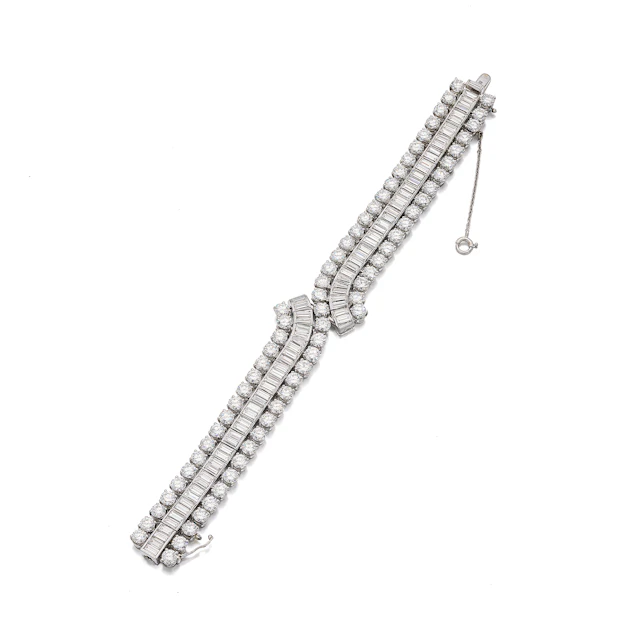 A Diamond and Platinum Bracelet