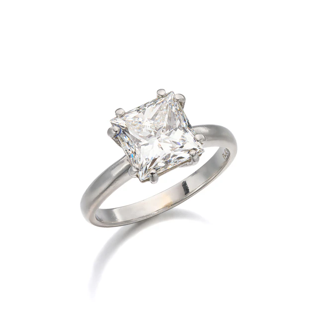 A Diamond Solitaire and Platinum Ring