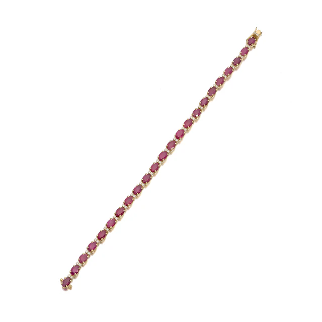 A Ruby, Diamond and Gold Bracelet