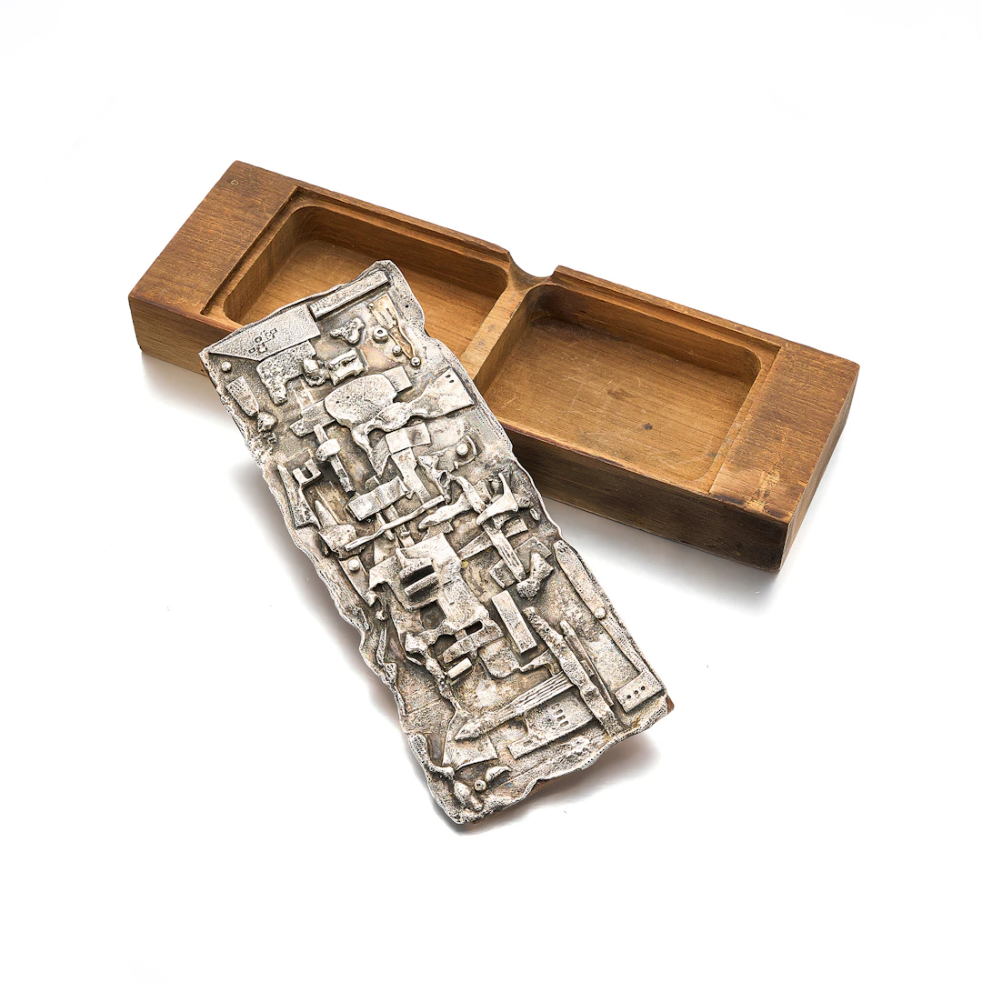 A Sterling Silver and Wood Double Playing-Card Box, Karl Stittgen