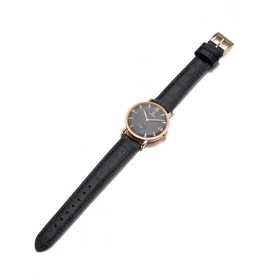 A Gentleman's Rose Gold Wristwatch, Omega, circa 1944