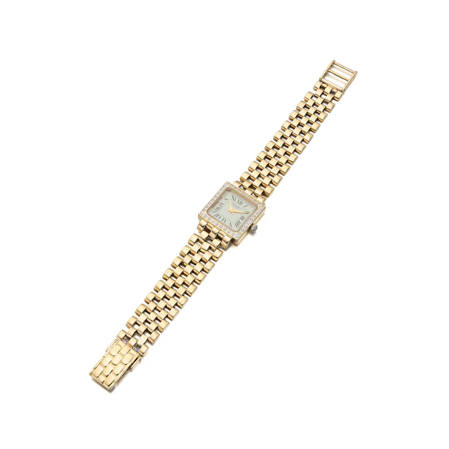 A Lady's Diamond and Gold Wristwatch, Birks