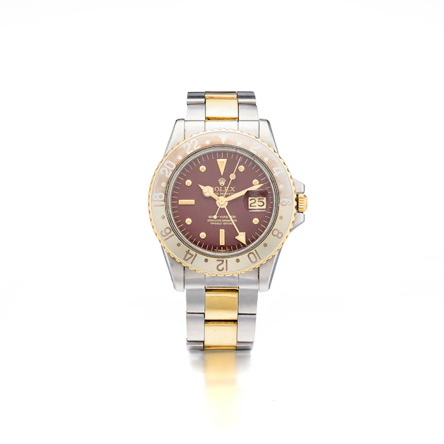 A Gentleman's Stainless Steel and Gold 'GMT-Master' 'Root Beer' Wristwatch