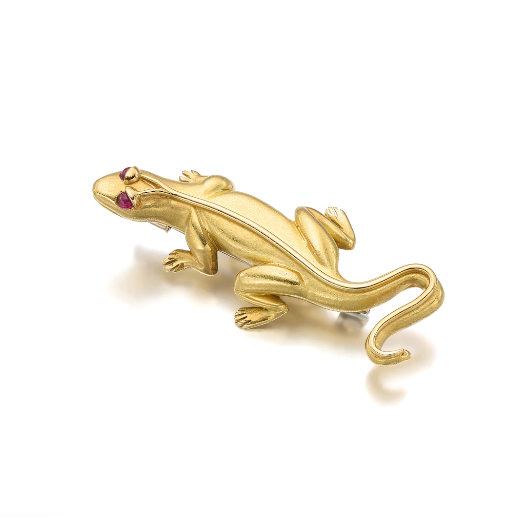 A Ruby and Gold Brooch, Karl Stittgen