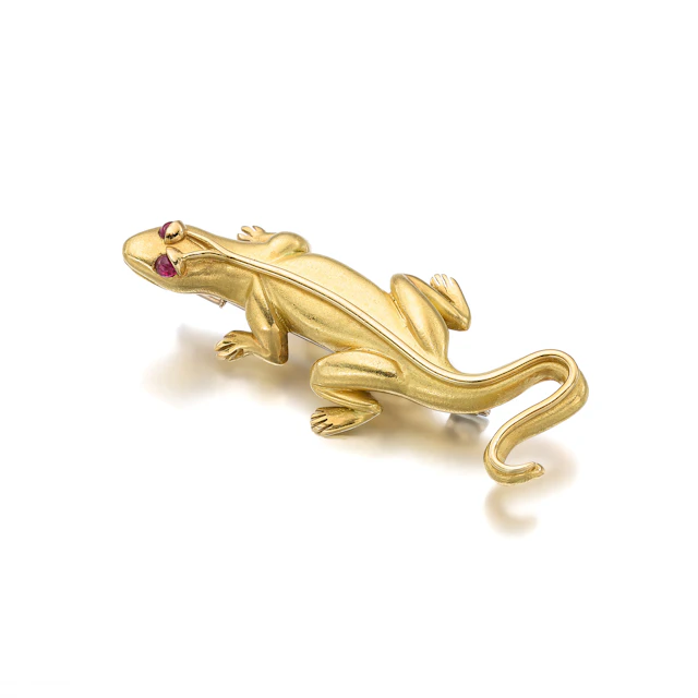 A Ruby and Gold Brooch, Karl Stittgen