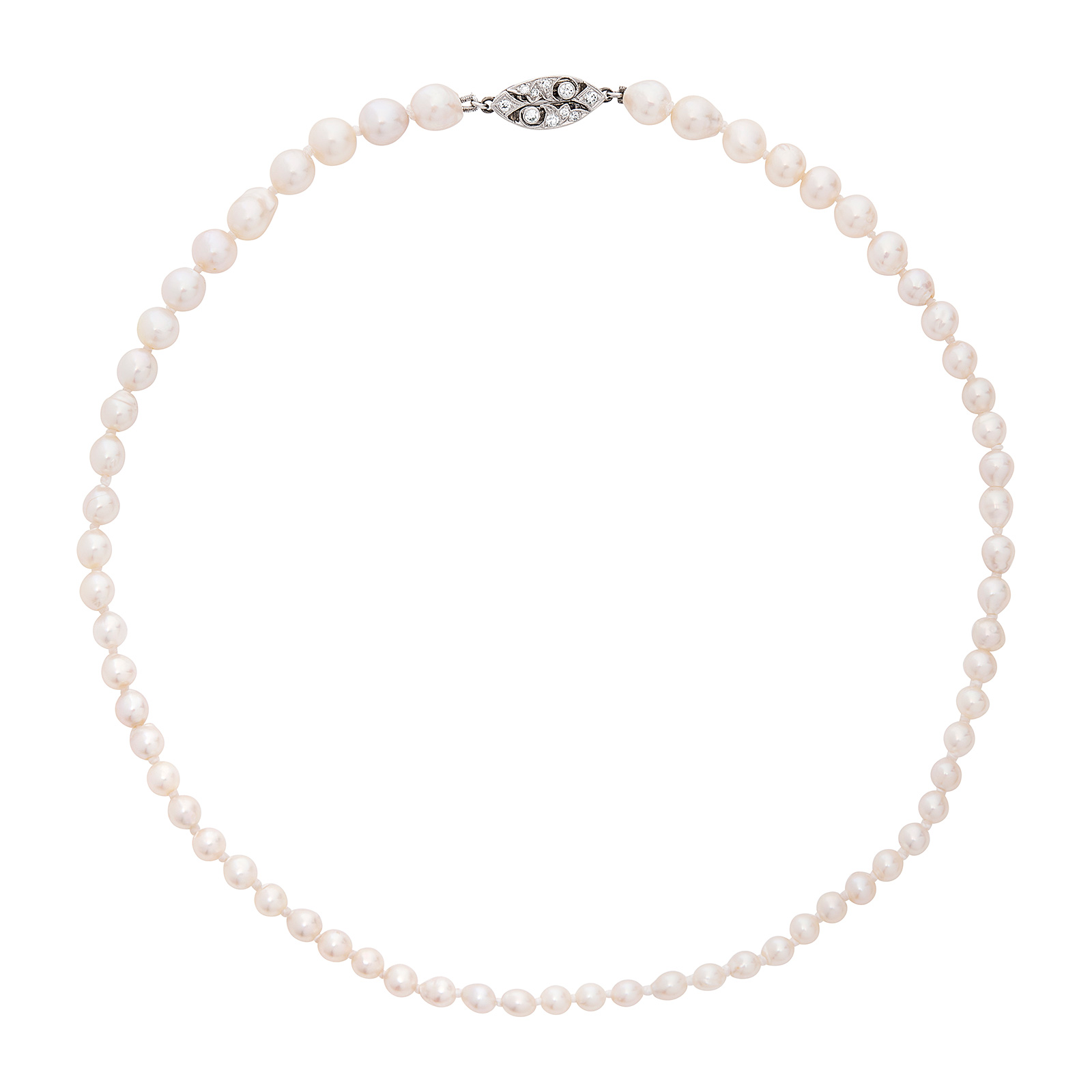 No Reserve | Pearl and Platinum Necklace