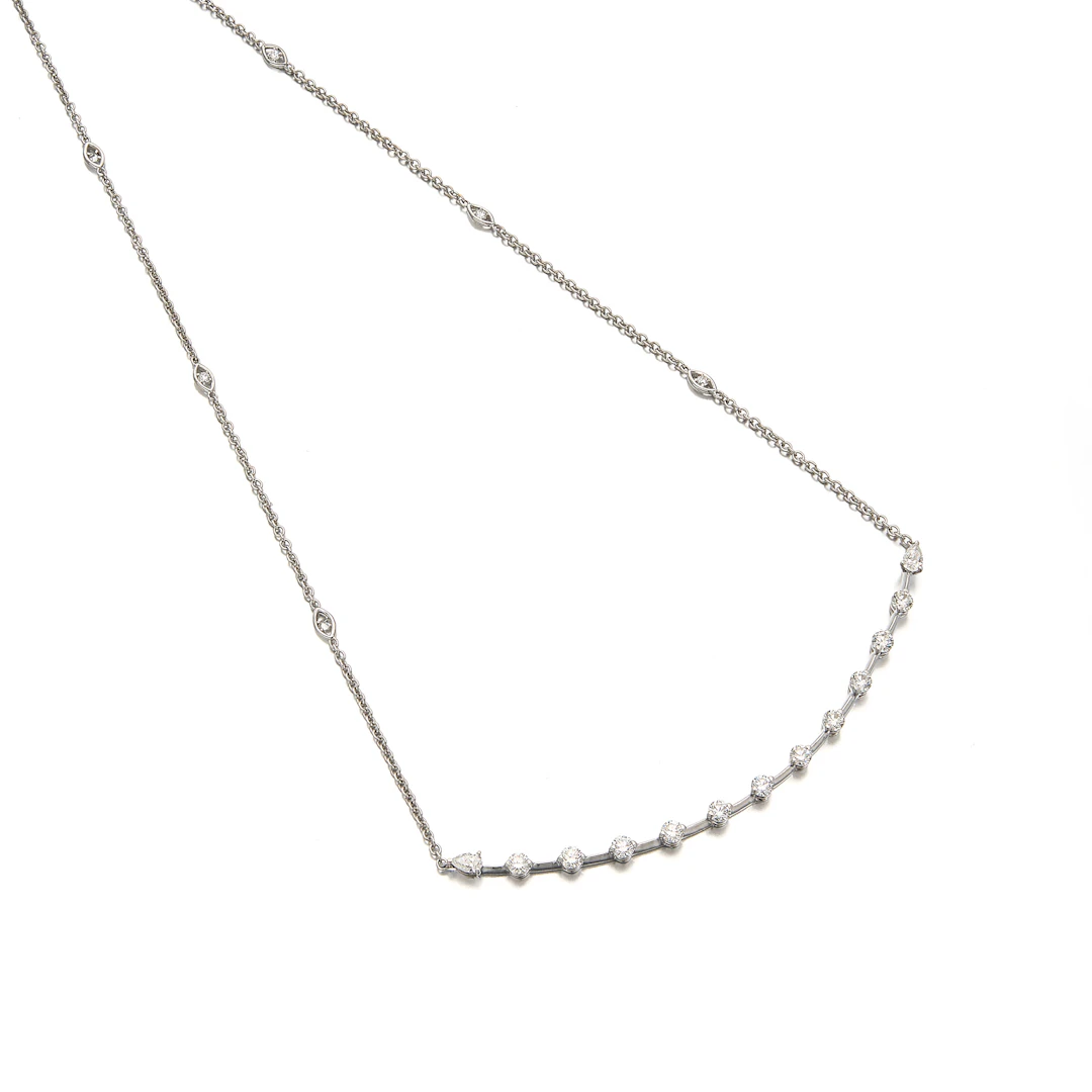 A Diamond and White Gold Necklace
