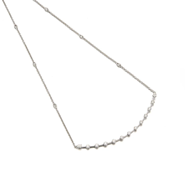 A Diamond and White Gold Necklace