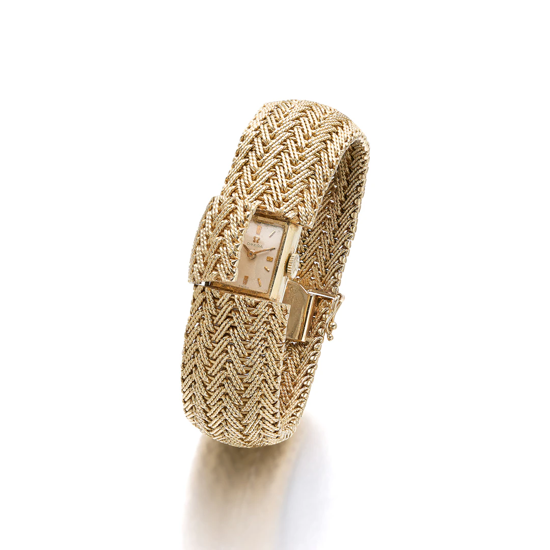 A Lady's Gold Bracelet Watch, Omega