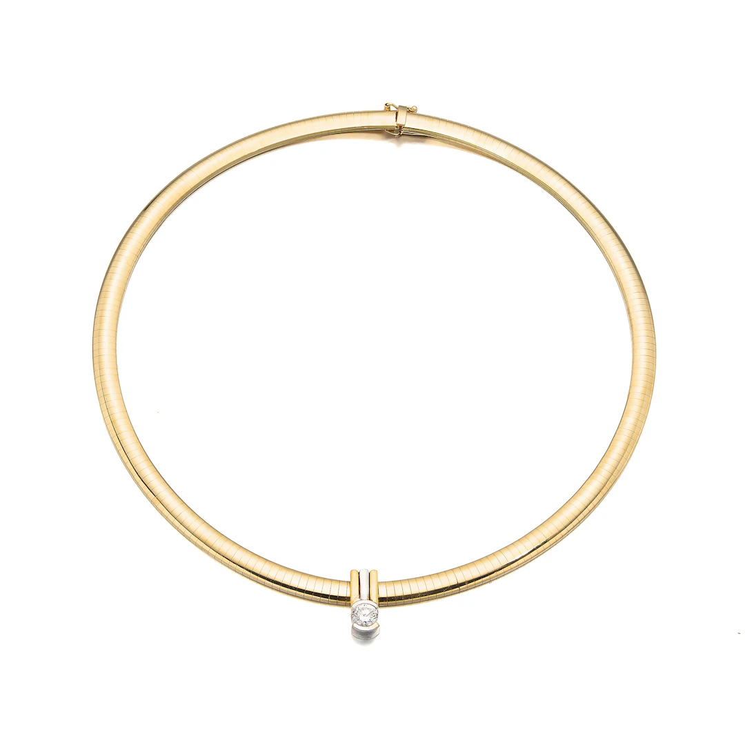 A Diamond and Gold Necklace