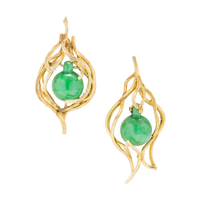 No Reserve | Two Jadeite and Gold Pendants