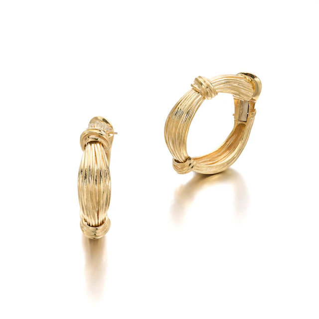 A Pair of Gold Hoop Earrings