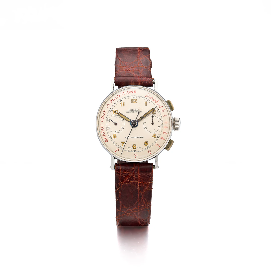 A Gentleman's Stainless Steel Chronograph Wristwatch, Rolex, circa 1940's
