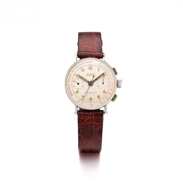 A Gentleman's Stainless Steel Chronograph Wristwatch, Rolex, circa 1940's