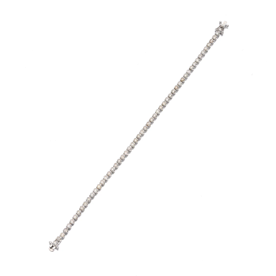 A Diamond and White Gold Tennis Bracelet