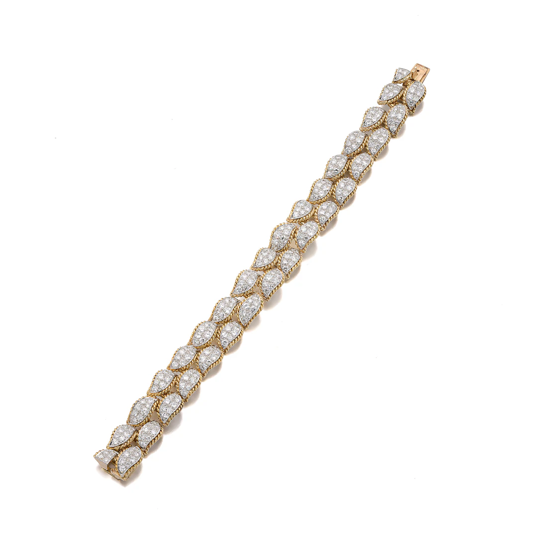 A Diamond and Gold Bracelet