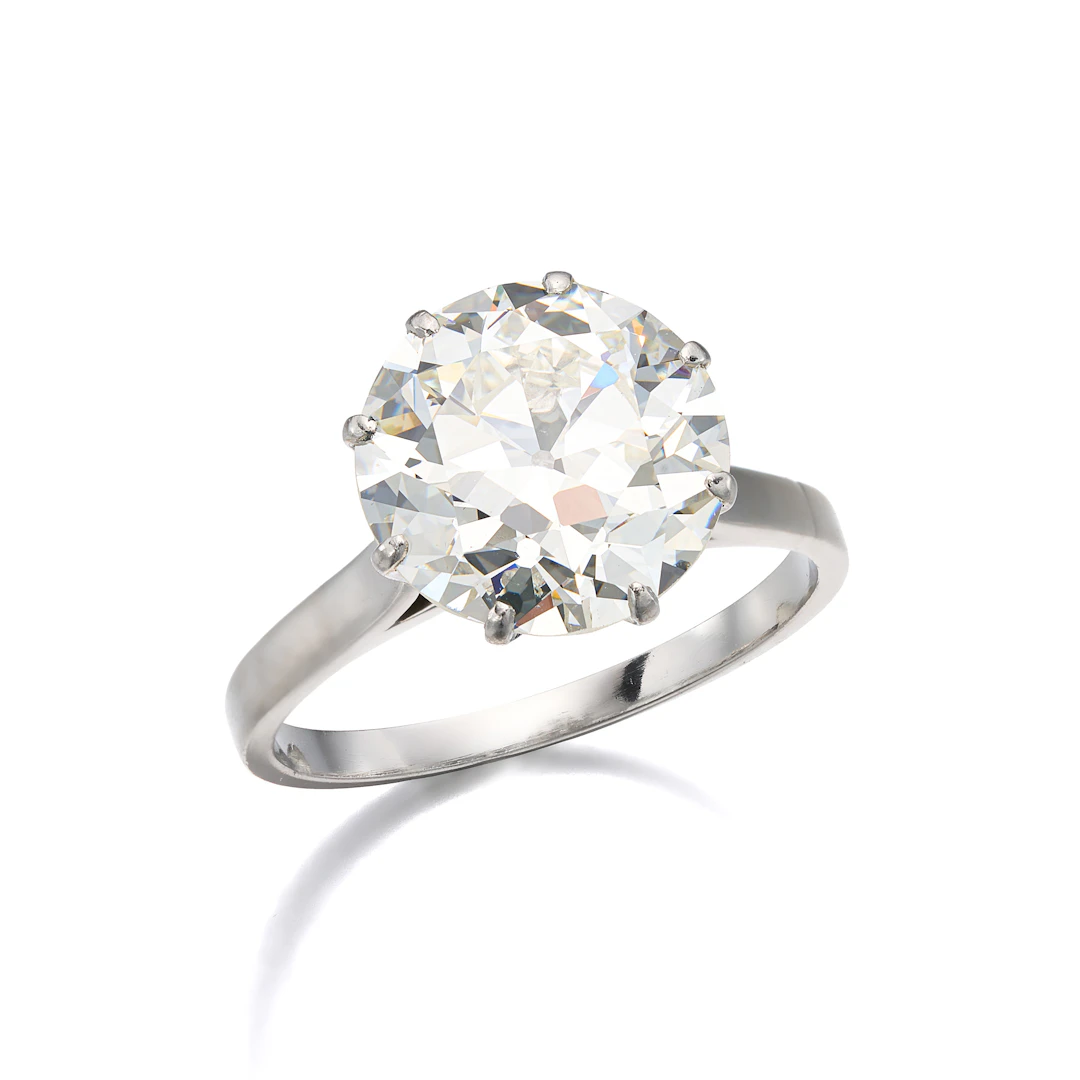 A Diamond Solitaire and Platinum Ring