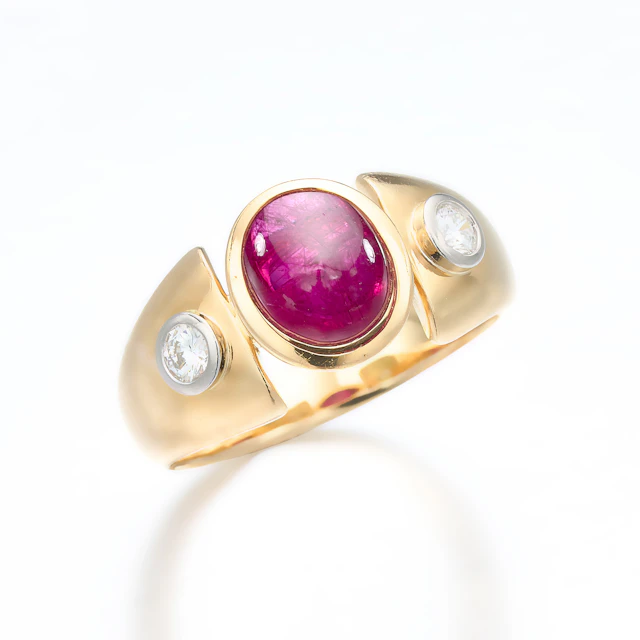 A Ruby, Diamond and Gold Ring