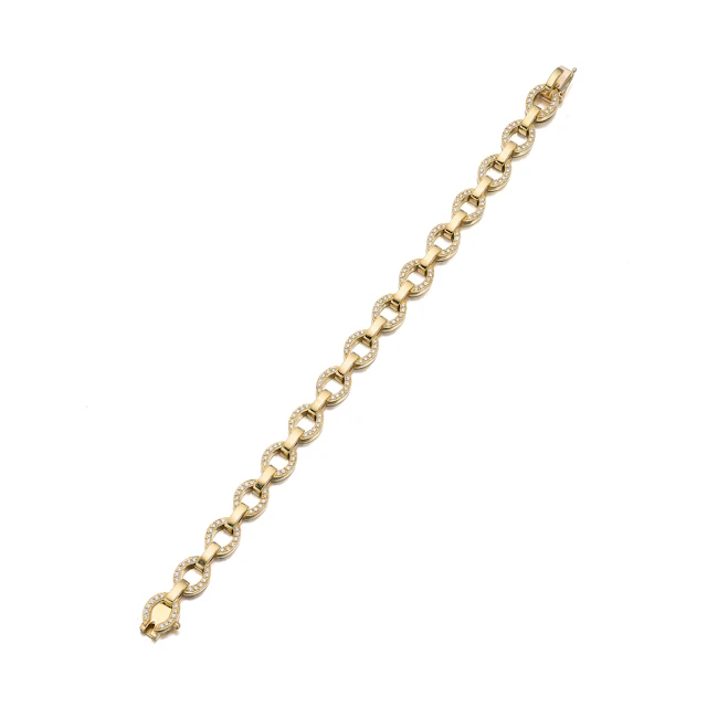 A Diamond and Gold Bracelet