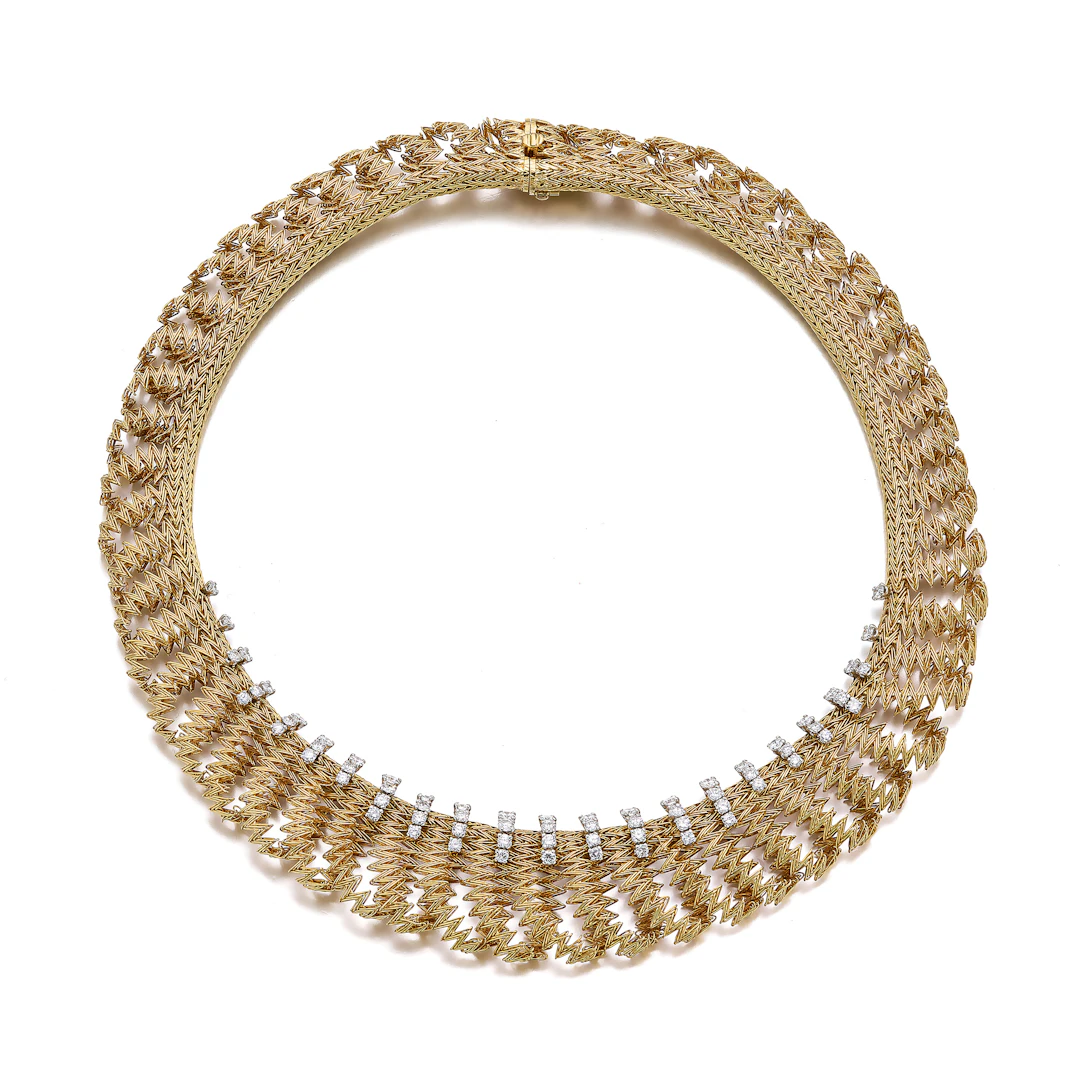 A Diamond and Gold Necklace , Garrard