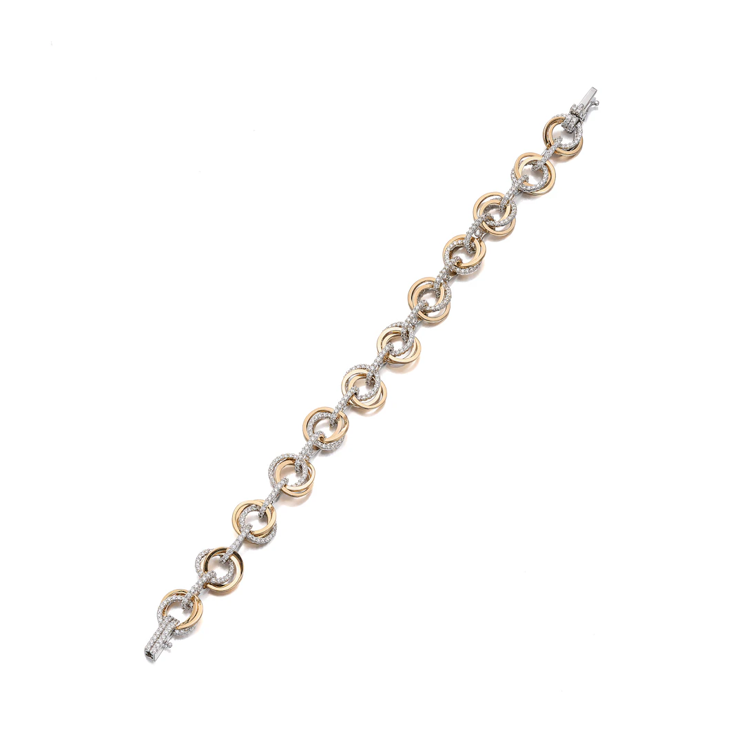 A Diamond and Two-Tone Gold Bracelet