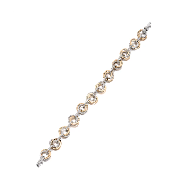 A Diamond and Two-Tone Gold Bracelet