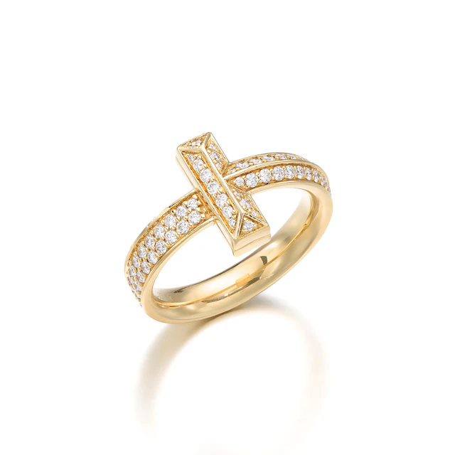 A Diamond and Gold "Tiffany T T1" Ring, Tiffany & Co.