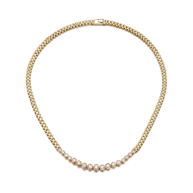 A Diamond and Gold Necklace
