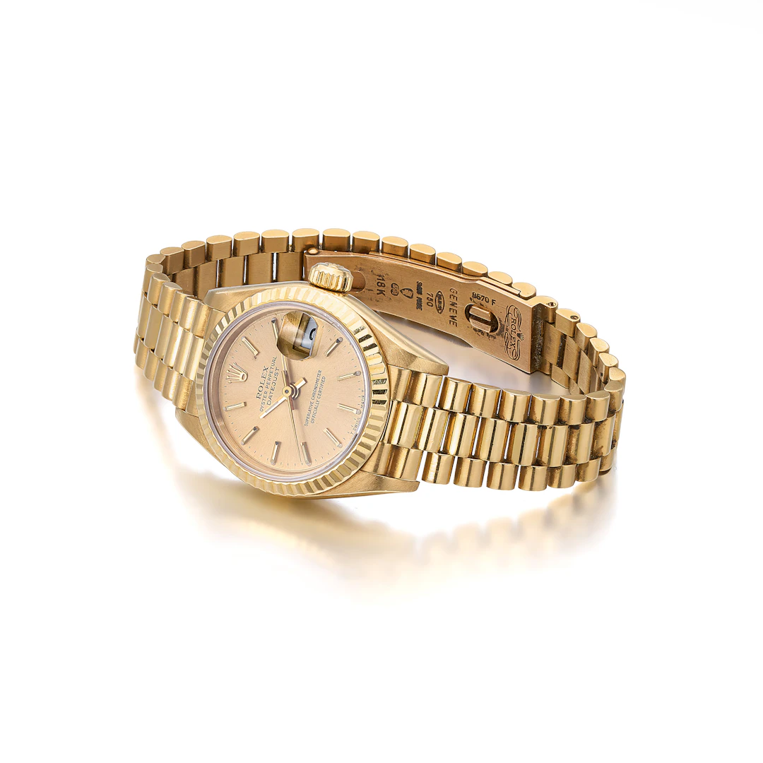 A Lady's Gold 'Datejust' Wristwatch, Ref. 69178, Rolex, circa 1987