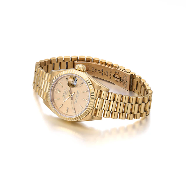 A Lady's Gold 'Datejust' Wristwatch, Ref. 69178, Rolex, circa 1987
