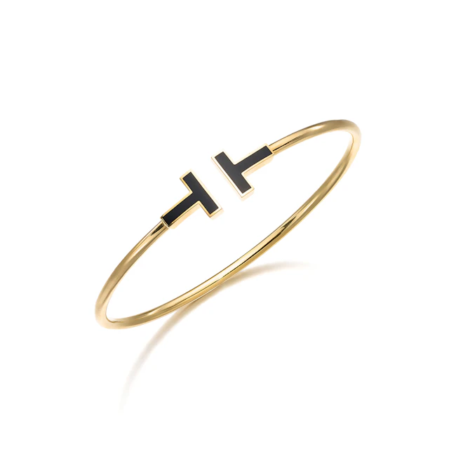 An Onyx and Gold 'Tiffany T Wire' Bangle Bracelet, Tiffany & Co.