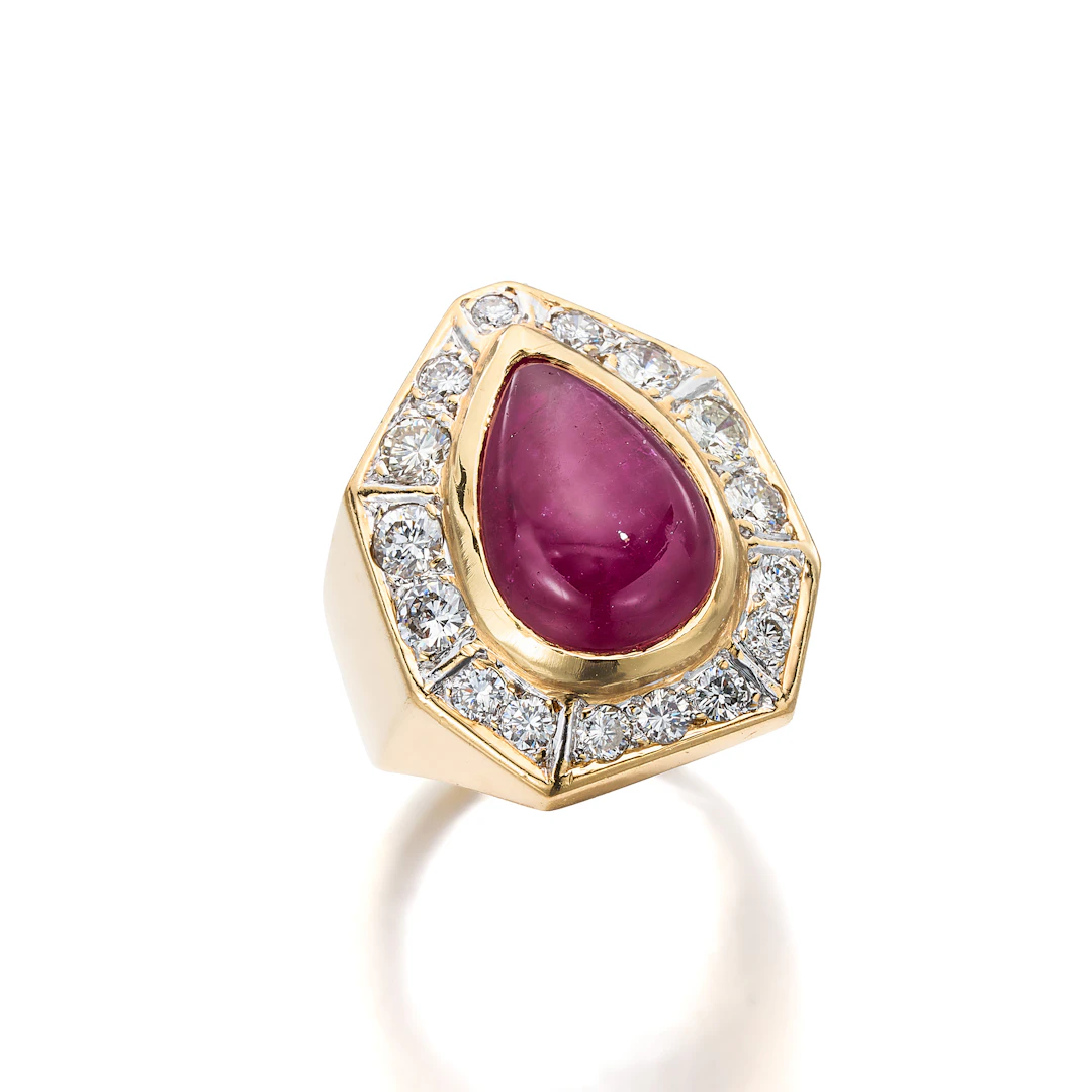 A Ruby and Diamond Ring