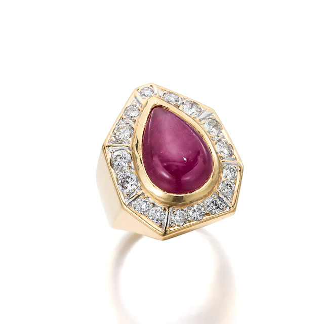 A Ruby and Diamond Ring