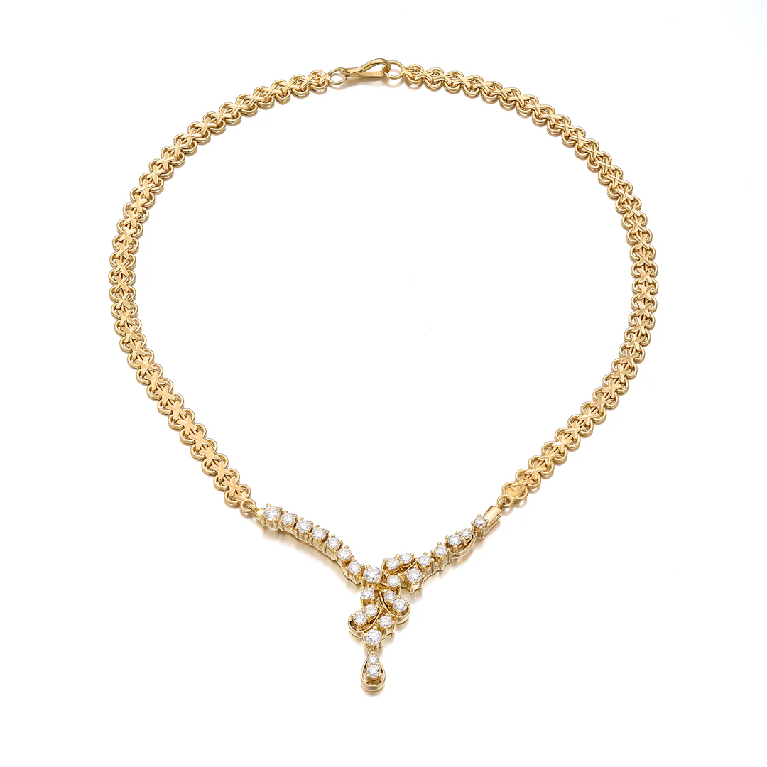 A Diamond and Gold Necklace