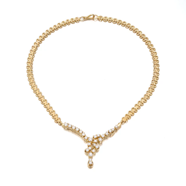 A Diamond and Gold Necklace