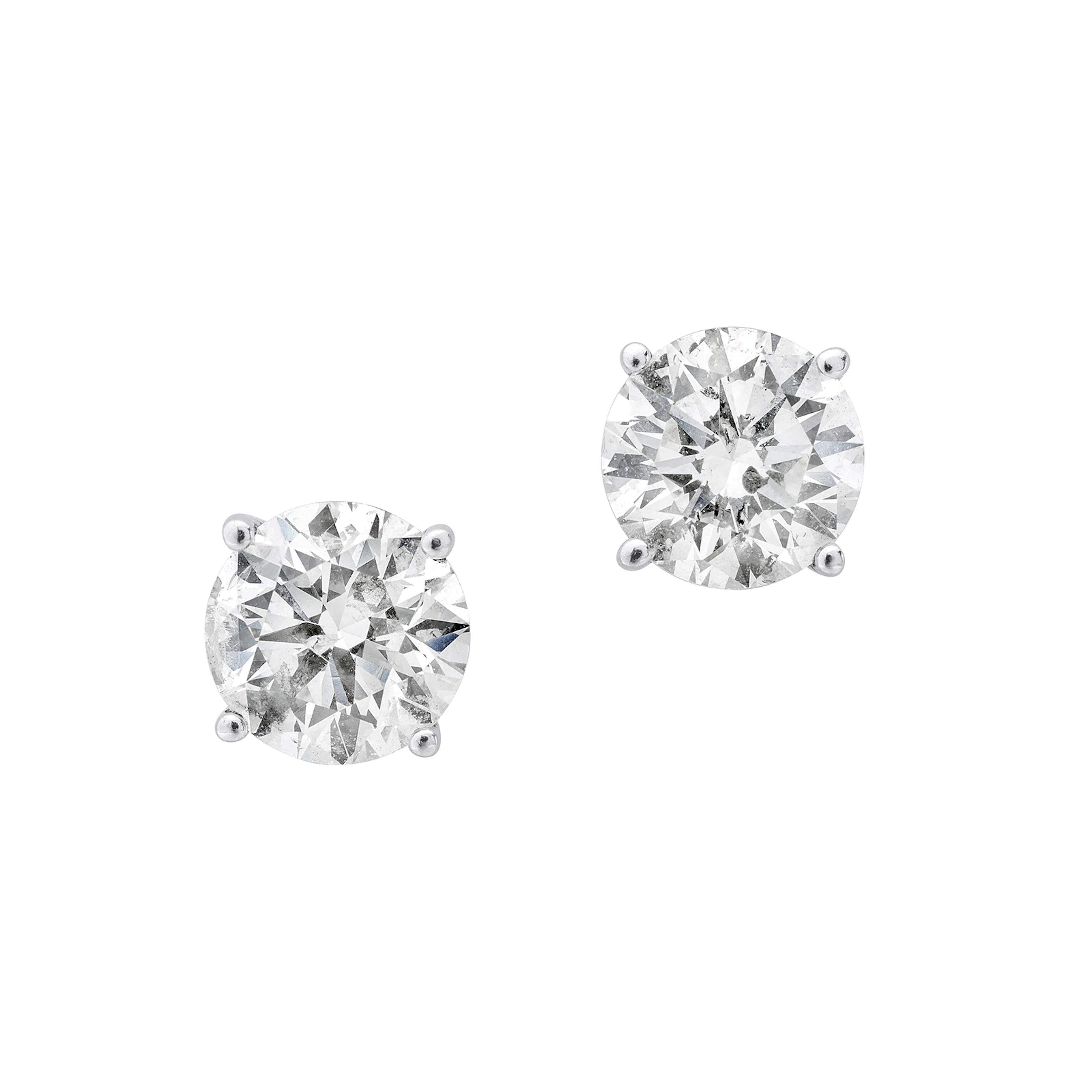Diamond and White Gold Ear Studs