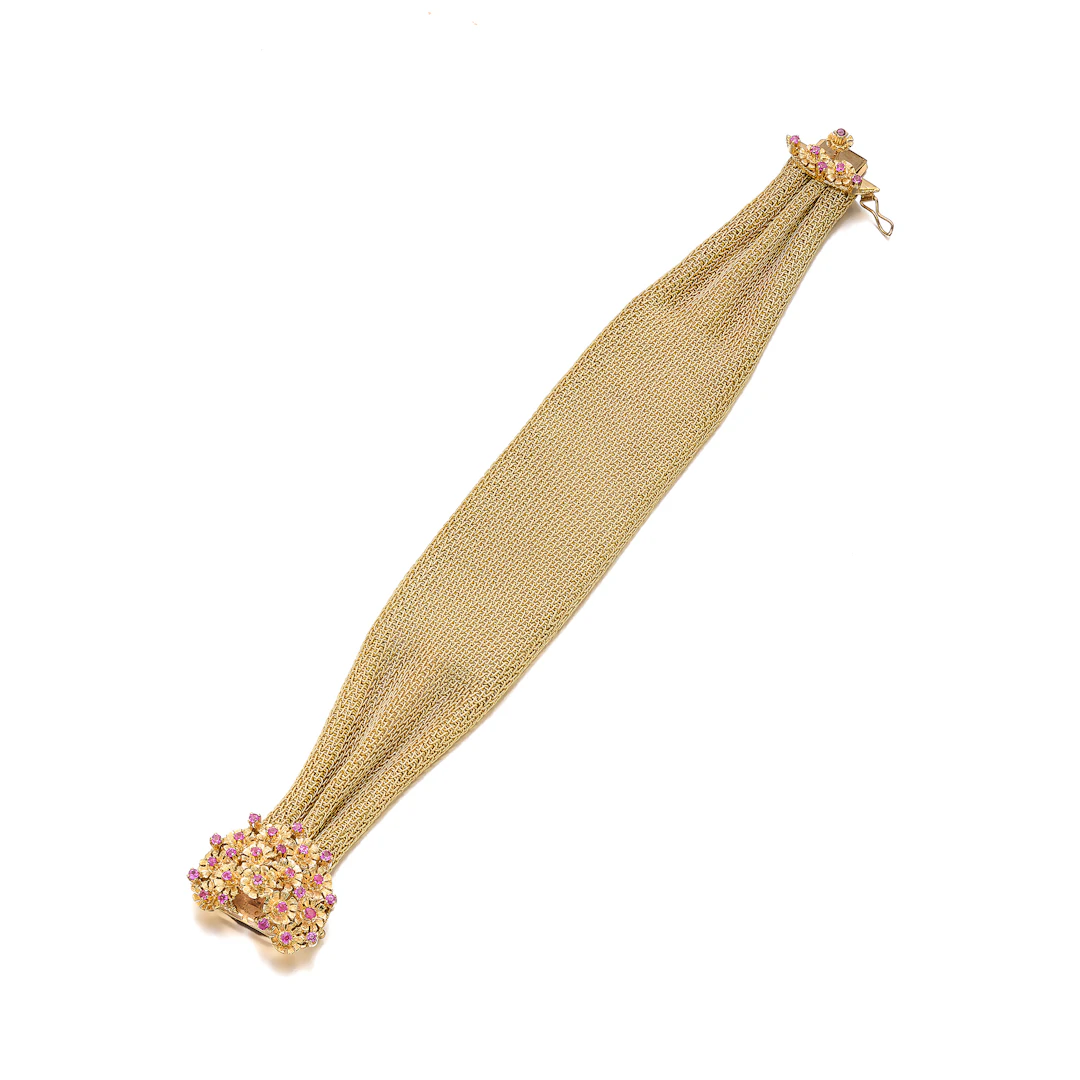 A Ruby and Gold Bracelet