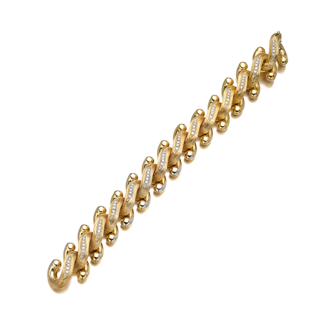 A Diamond and Gold Bracelet