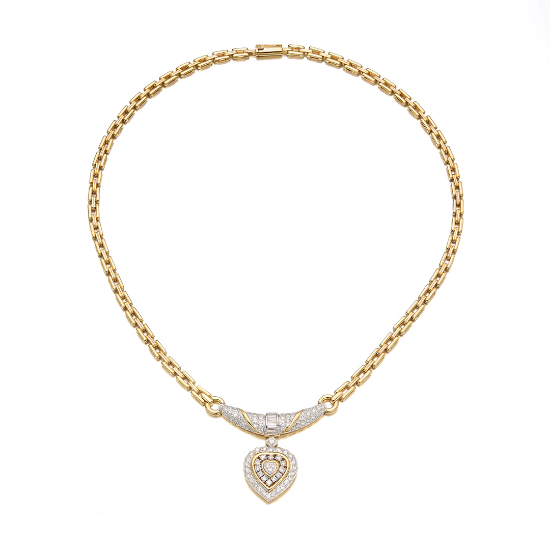 A Diamond and Gold Necklace