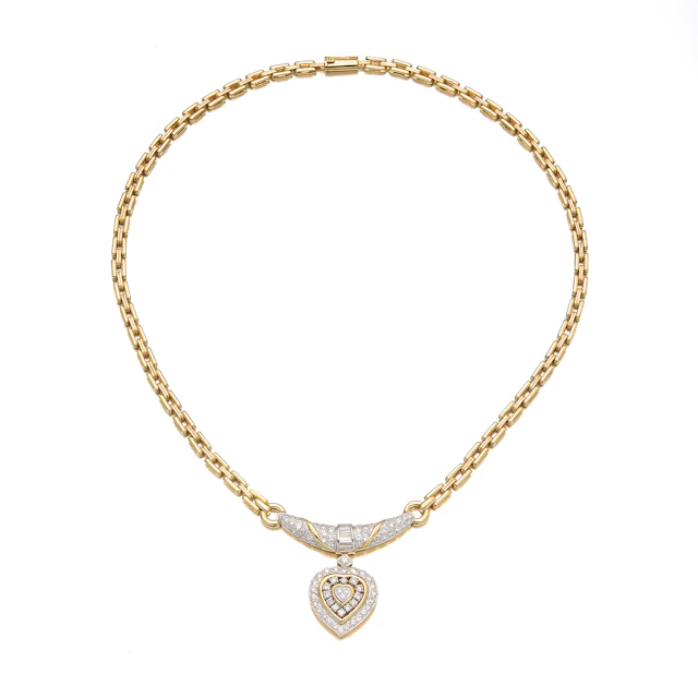 A Diamond and Gold Necklace
