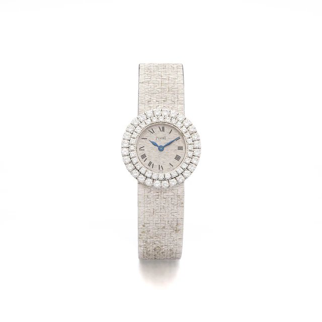 A Lady's Diamond and White Gold Wristwatch, Ref. 9197 A6, Piaget